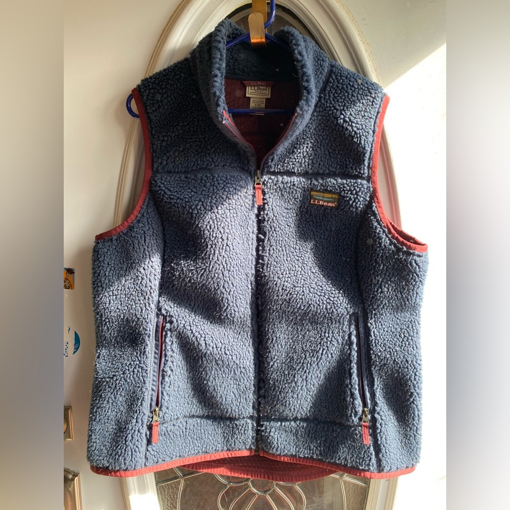 💙❤️ LL BEAN Sherpa Vest Women’s Sz XL